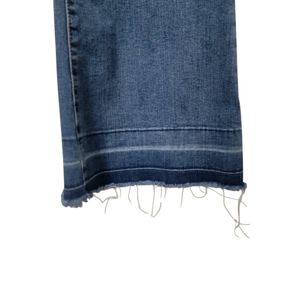 Sofia Vergara Sz. 12 Melisa Flare High Waist Self Belt Release Hem Stretch Jeans - Picture 3 of 15